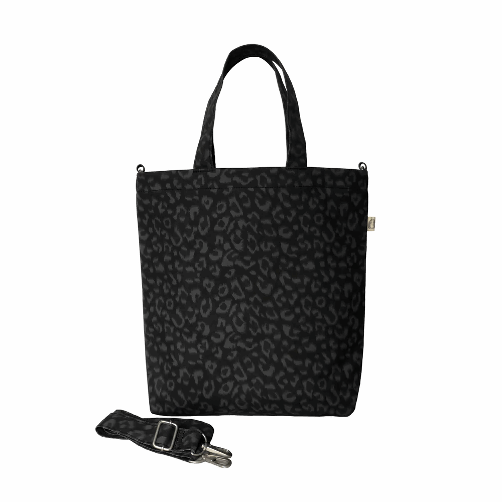 Black Leopard Town Bag - Quilted Koala