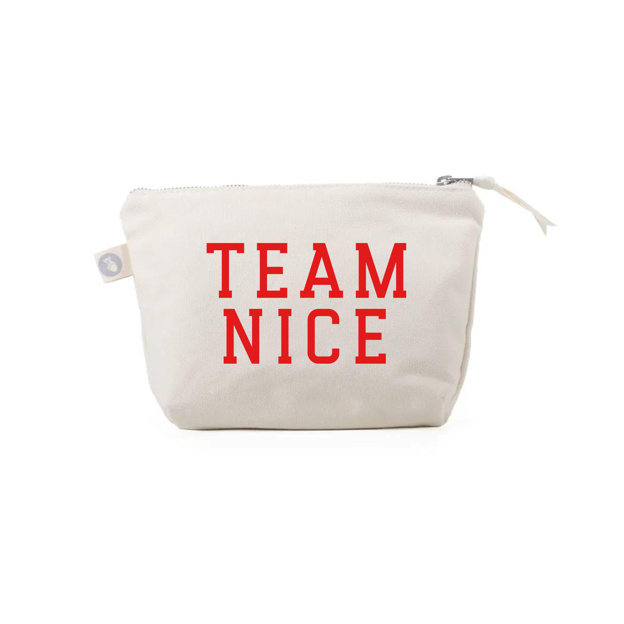 TEAM NICE Natural & Red Matte Makeup Bag - Quilted Koala