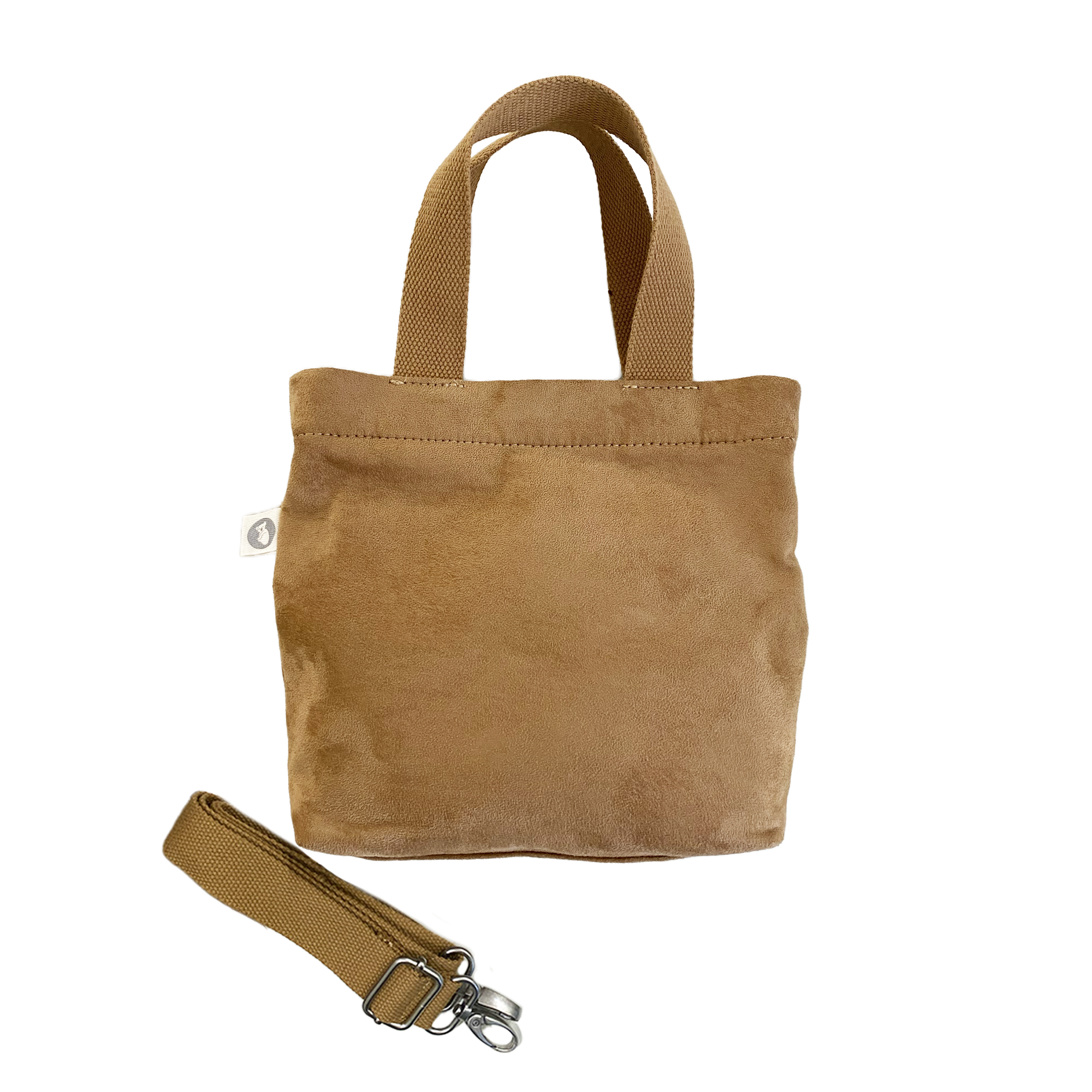 Midi Town Crossbody Bag: Mocha Vegan Suede - Quilted Koala