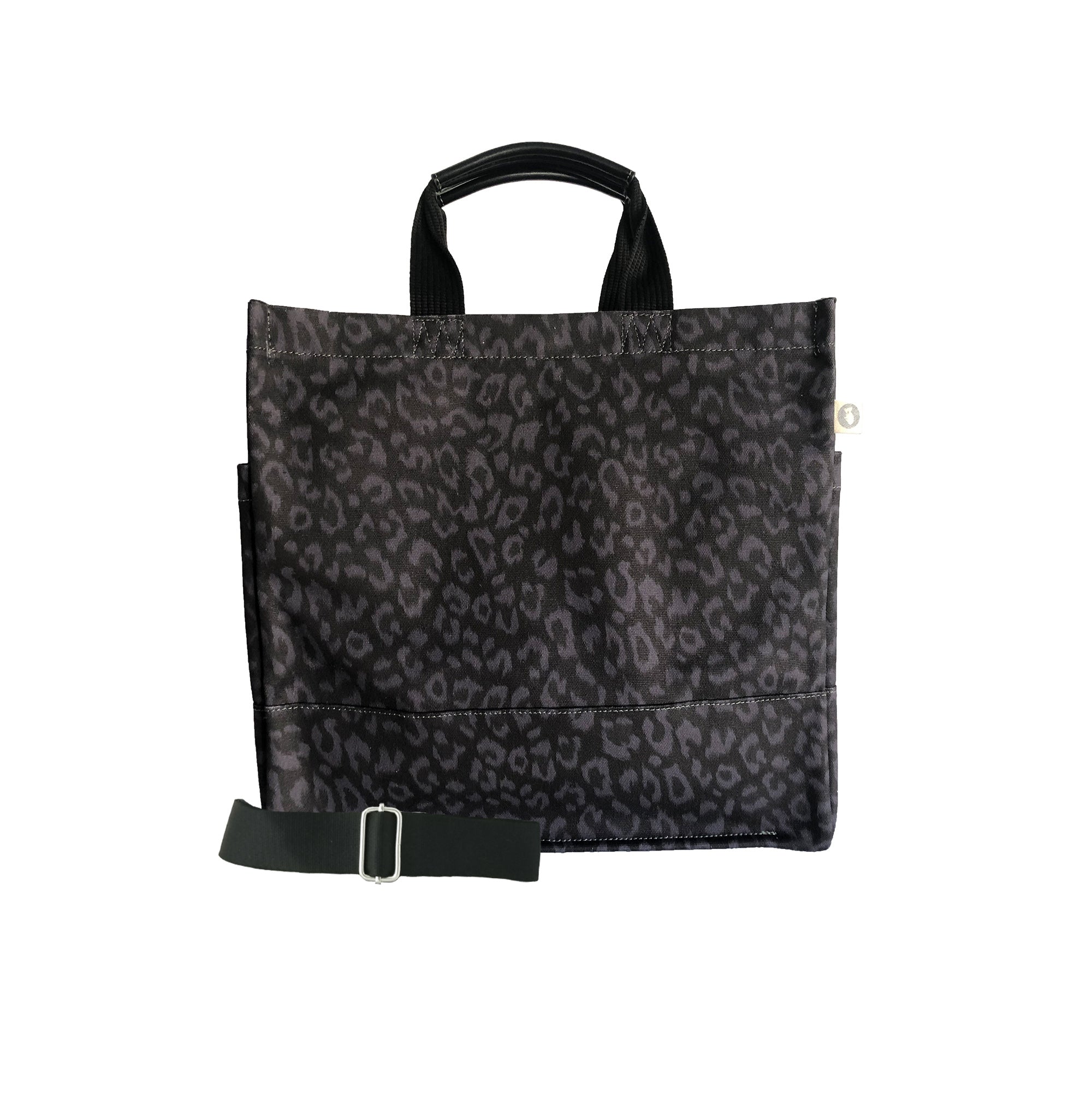 Luxe North South Bag: Black Leopard - Quilted Koala
