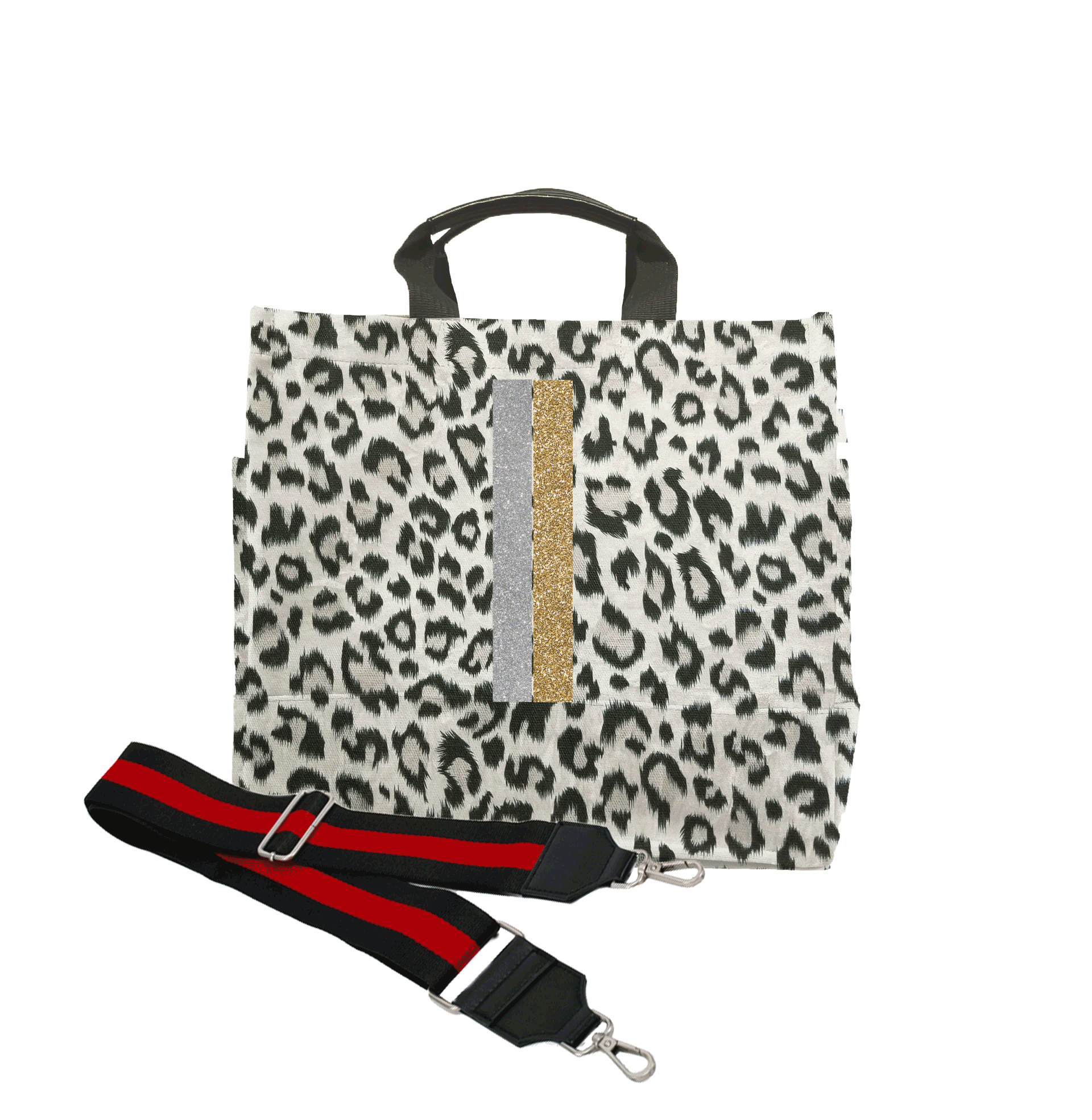 Color Stripes: Leopard North South Bag - Quilted Koala