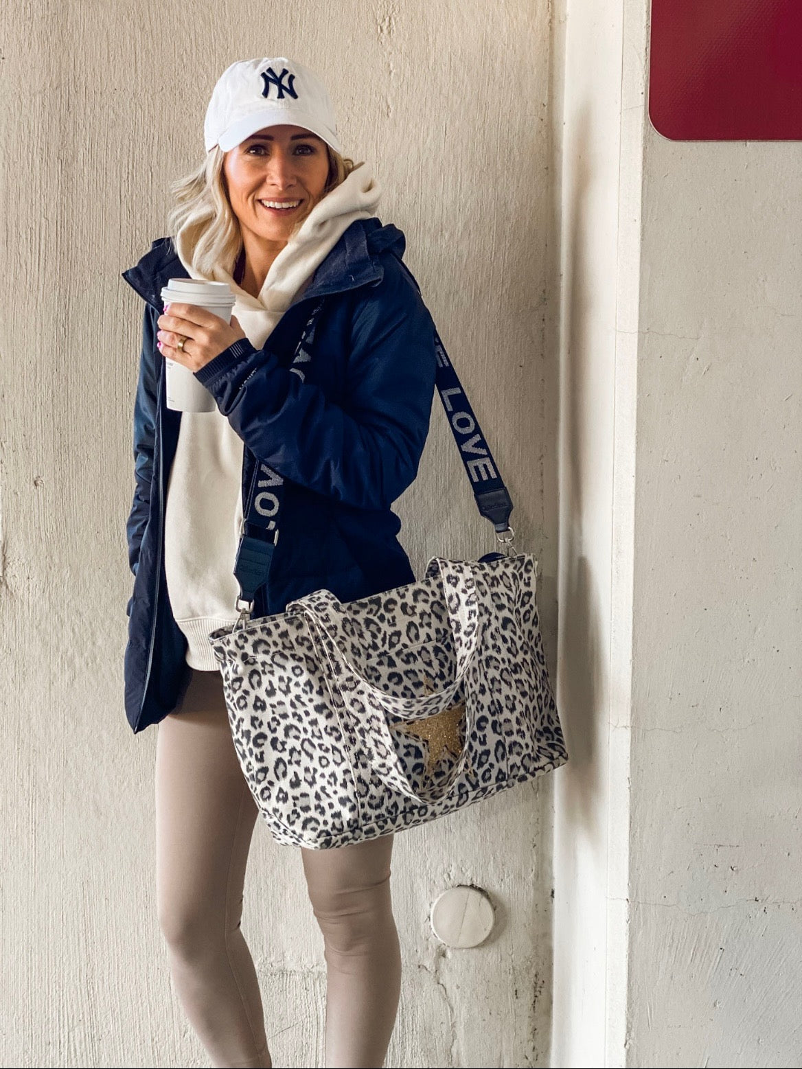 Midi Zipper Tote: Leopard - Quilted Koala