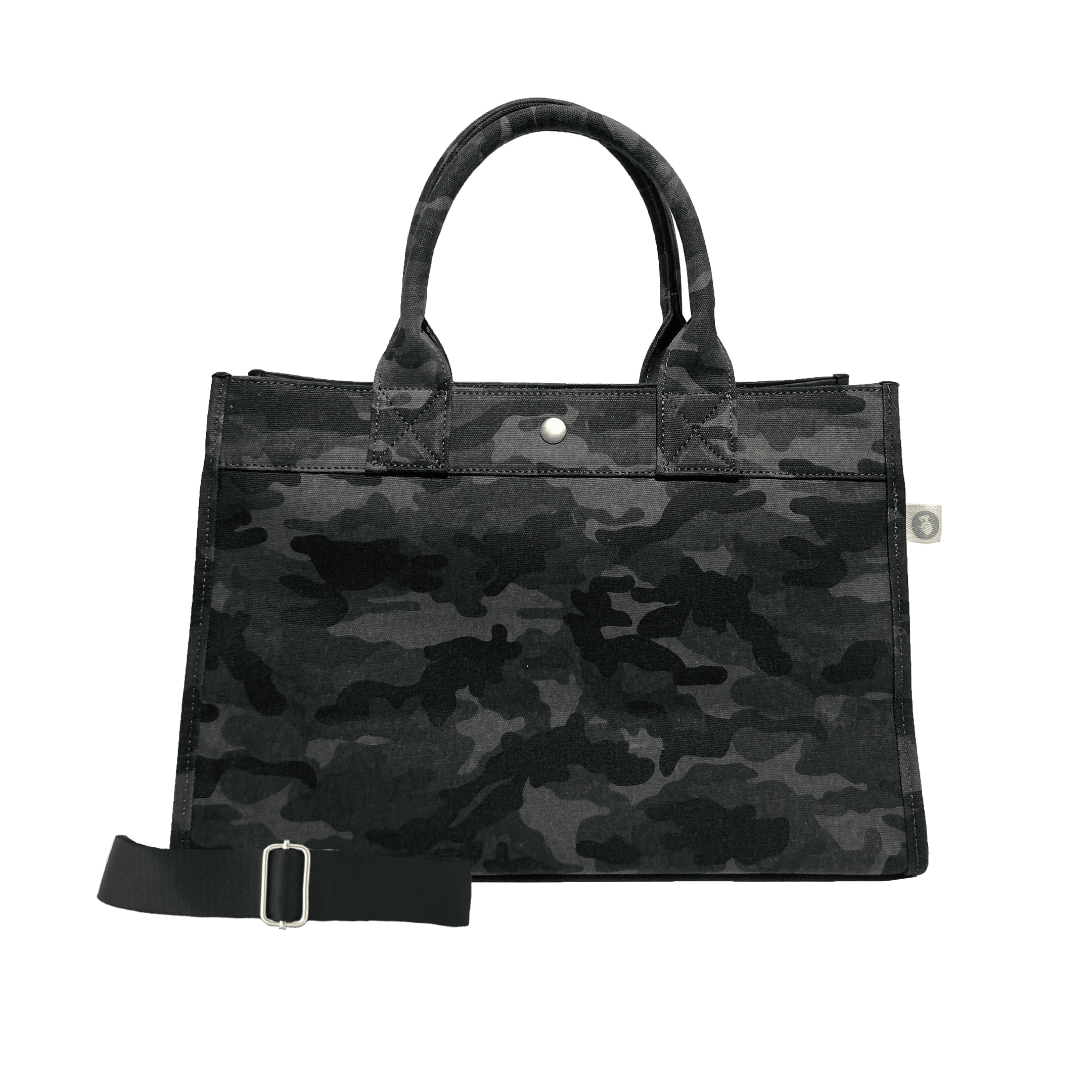 Monogram Stripe Midi East West Bag: Black Camouflage - Quilted Koala