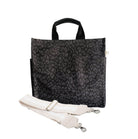 Luxe North South Bag: Black Leopard - Quilted Koala
