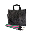 Luxe North South Bag: Black Leopard - Quilted Koala