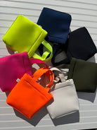 Koala Go! Midi Town Crossbody Bag: Black Neoprene - Quilted Koala
