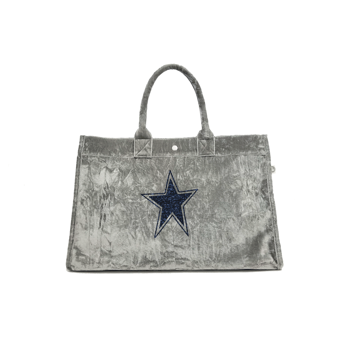 低価格で大人気の East West Bag: Grey Crushed Velvet – Quilted Koala ショルダーバッグ