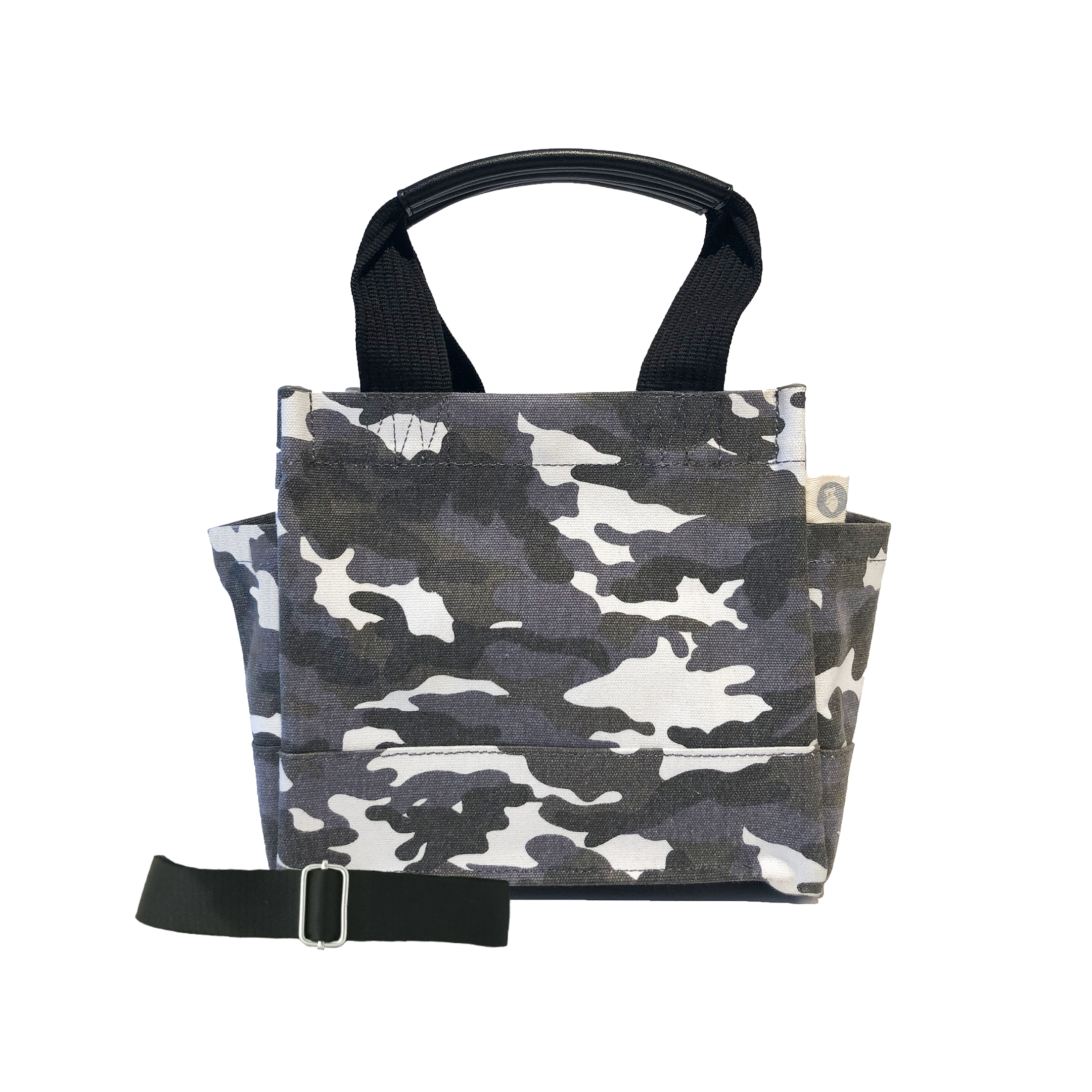 Mini Luxe North South Bag: Grey Camouflage - Quilted Koala
