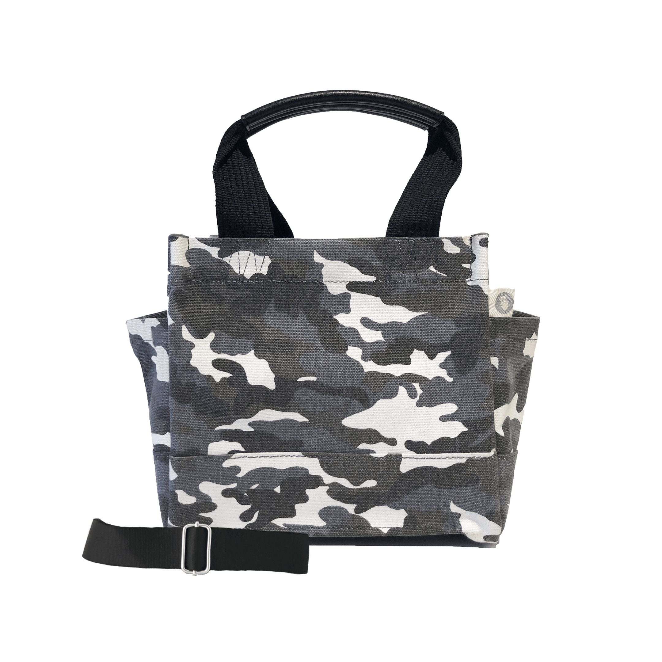 Mini Luxe North South Bag: Grey Camouflage - Quilted Koala