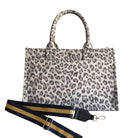 Midi East West Bag: Grey Leopard - Quilted Koala