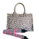Midi East West Bag: Grey Leopard - Quilted Koala