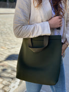 Koala Go! Town Crossbody Bag: Olive Neoprene - Quilted Koala