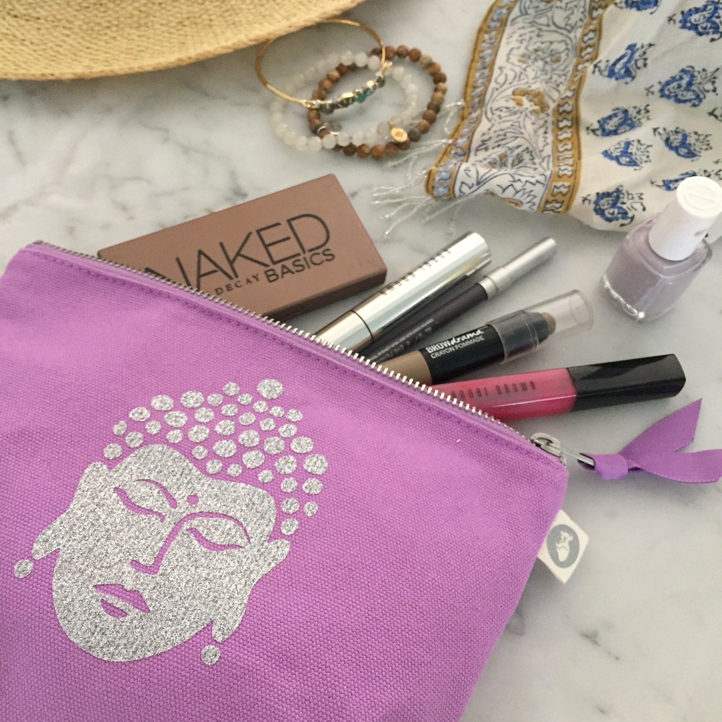Makeup Bag: Lavender - Quilted Koala