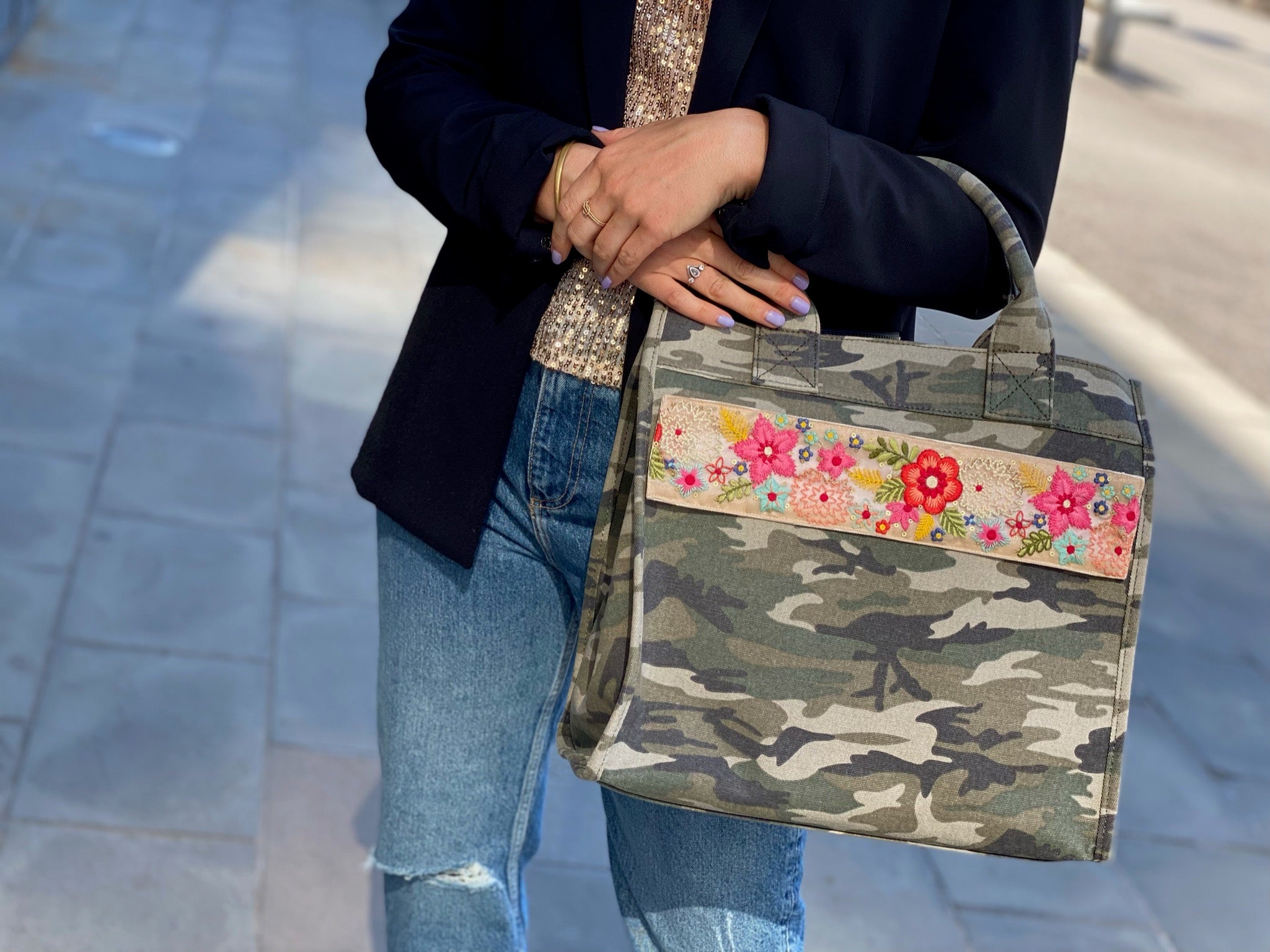 Future Bag Accessories: Koala Bands in Cream Floral BACK IN STOCK - Quilted Koala