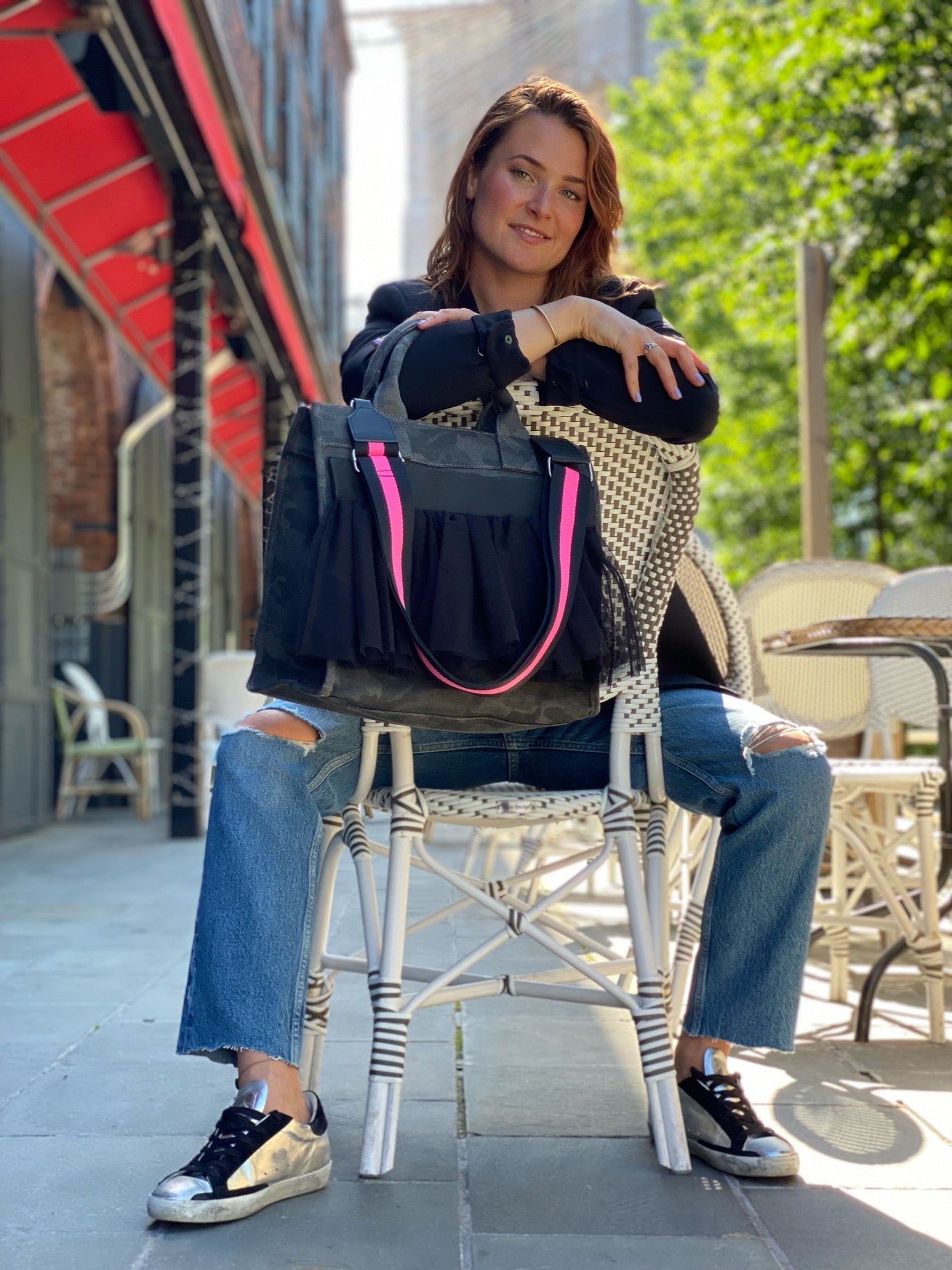 Future Bag Accessories: Bag Tutu in Black - Quilted Koala