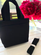 Koala Go! Midi Town Crossbody Bag: Black Neoprene - Quilted Koala