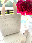 Koala Go! Midi Town Crossbody Bag: Ivory Neoprene - Quilted Koala