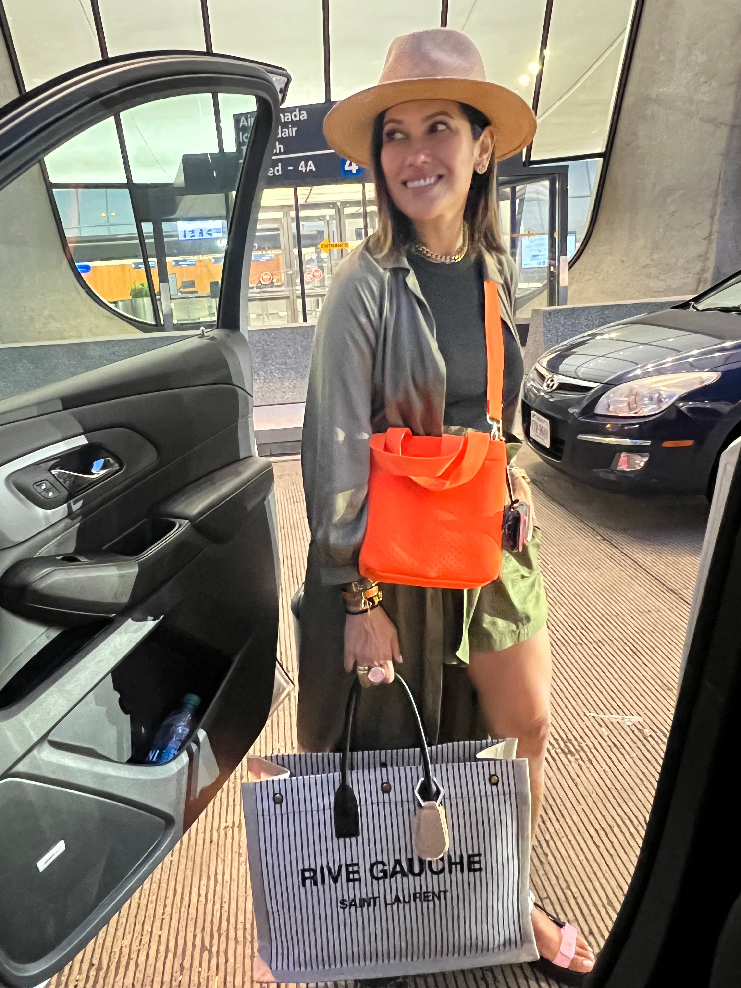 Koala Go! Midi Town Crossbody Bag: Orange Neoprene - Quilted Koala