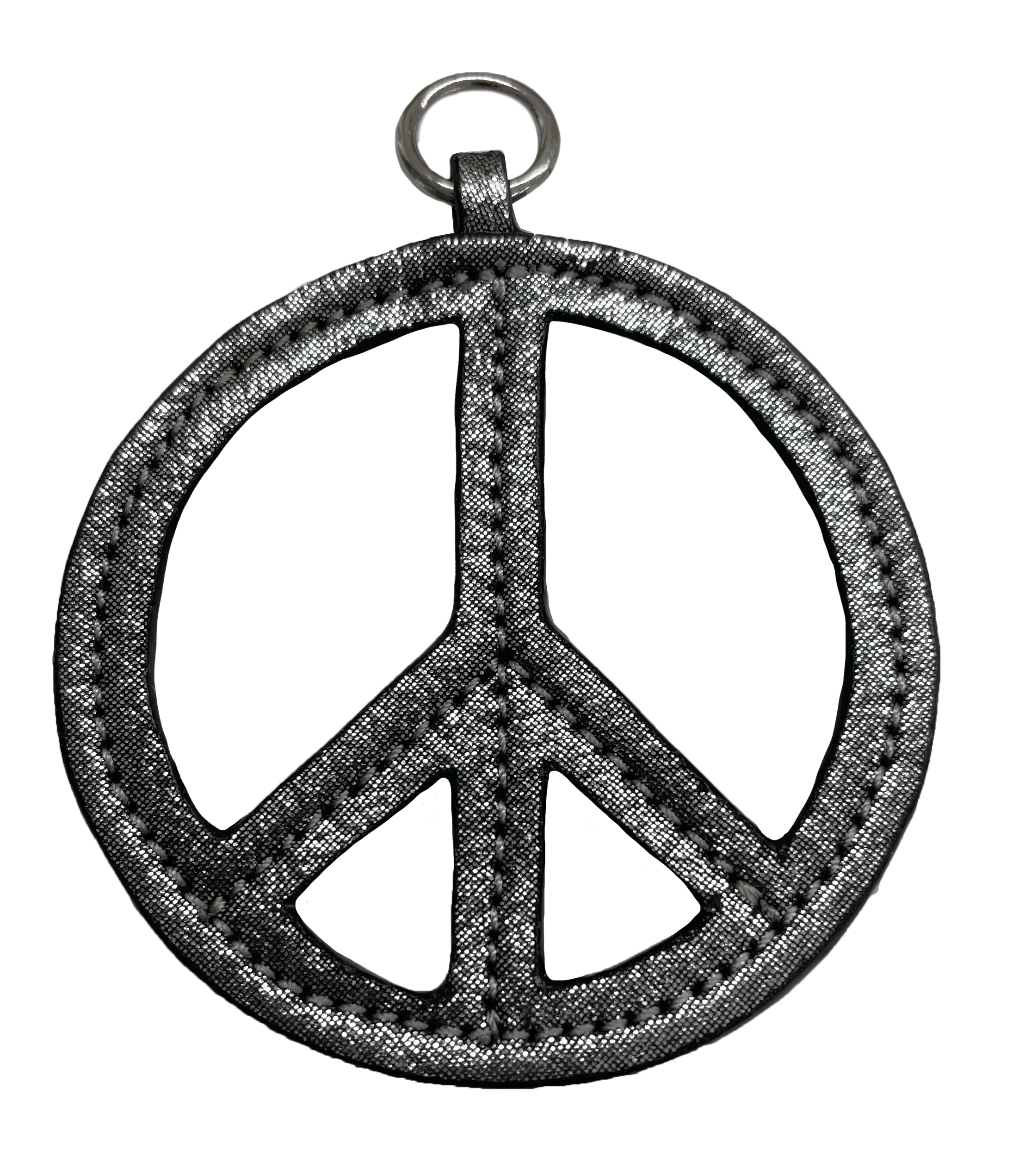 Koala Charms- Silver Gunmetal Peace Sign - Quilted Koala