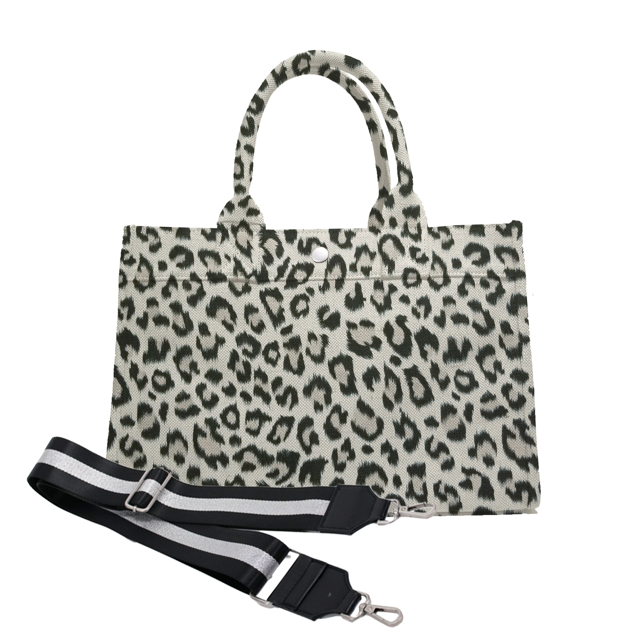 Split Letter Monogram Midi East West Bag: Leopard - Quilted Koala