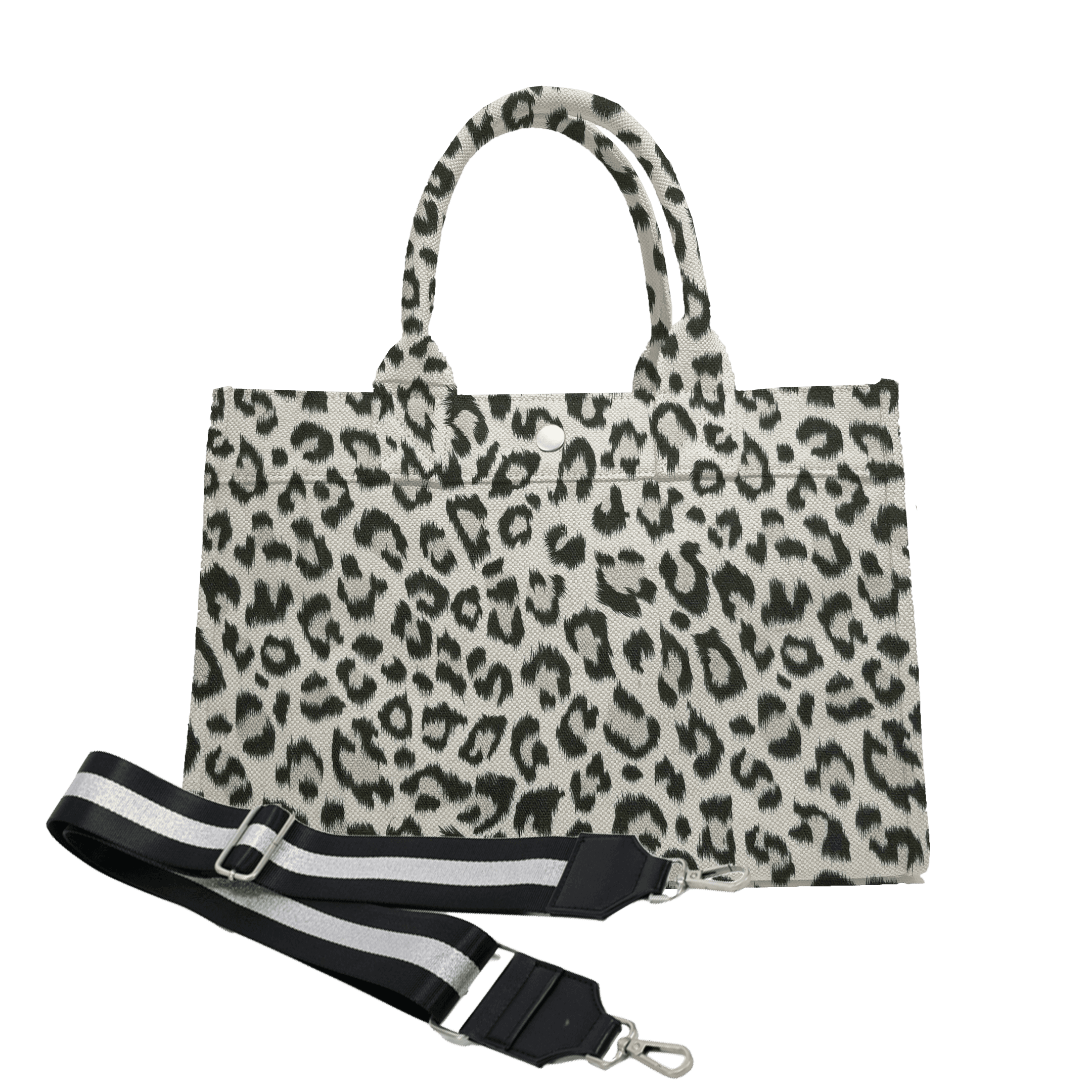 Split Letter Monogram Midi East West Bag: Leopard - Quilted Koala