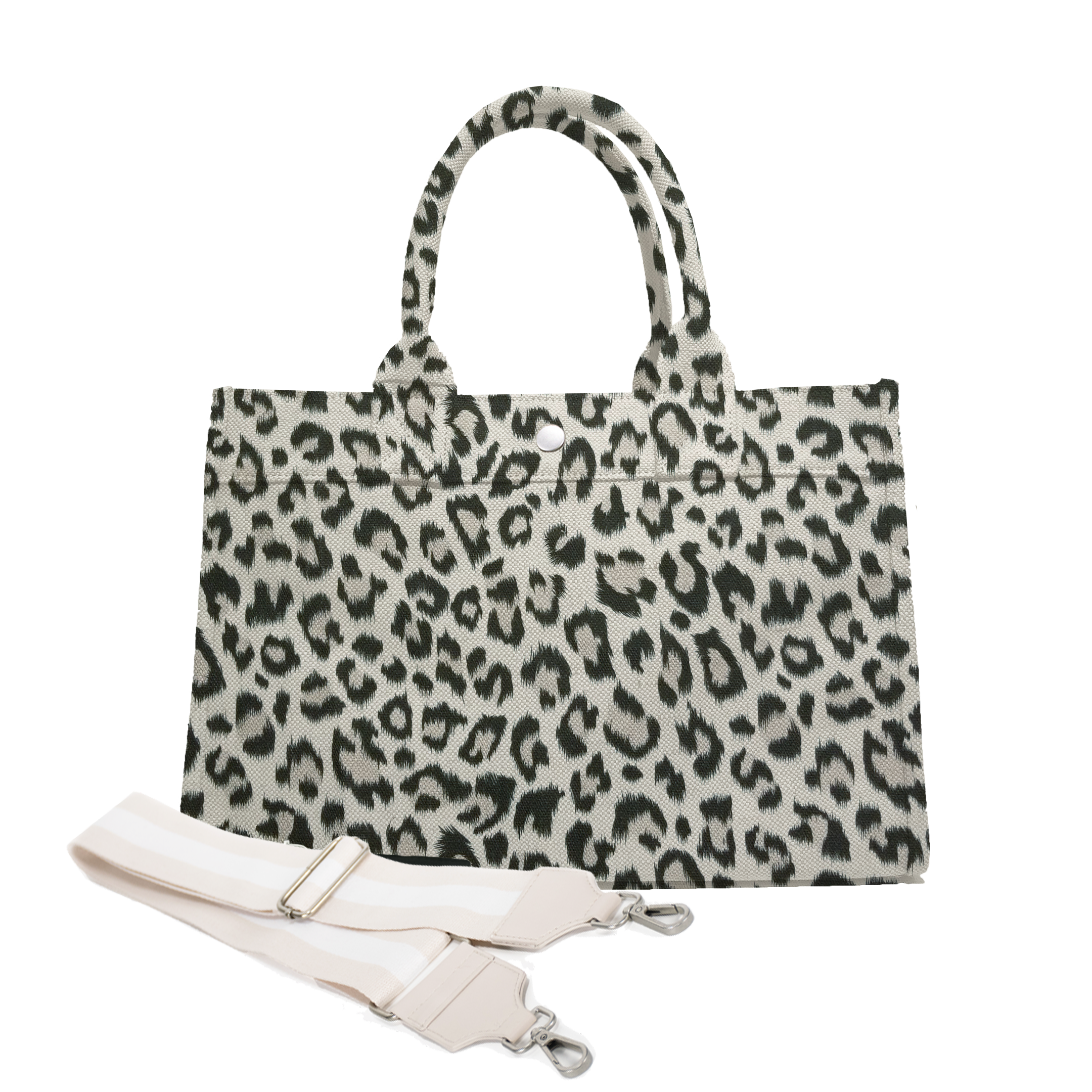 Split Letter Monogram Midi East West Bag: Leopard - Quilted Koala