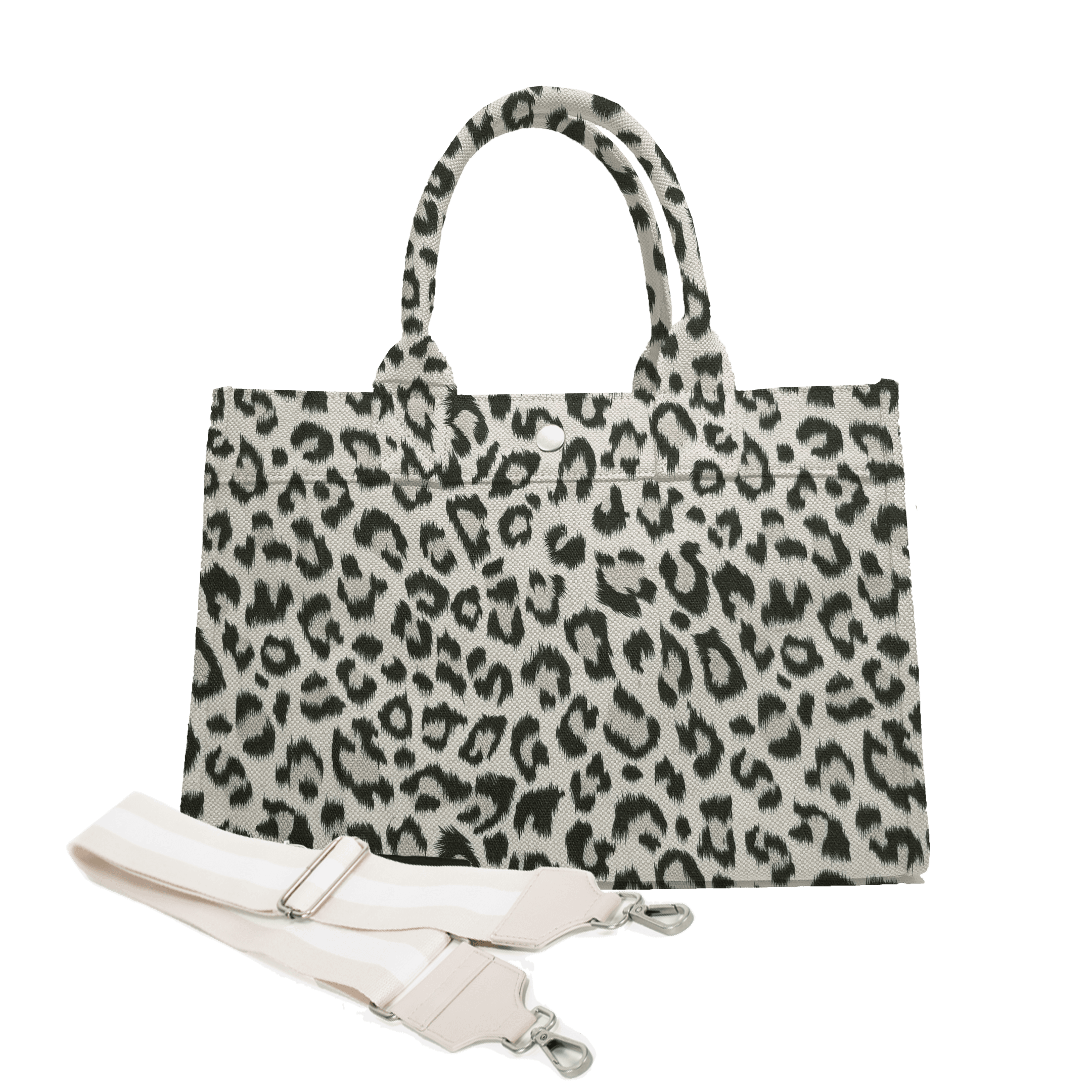 Split Letter Monogram Midi East West Bag: Leopard - Quilted Koala