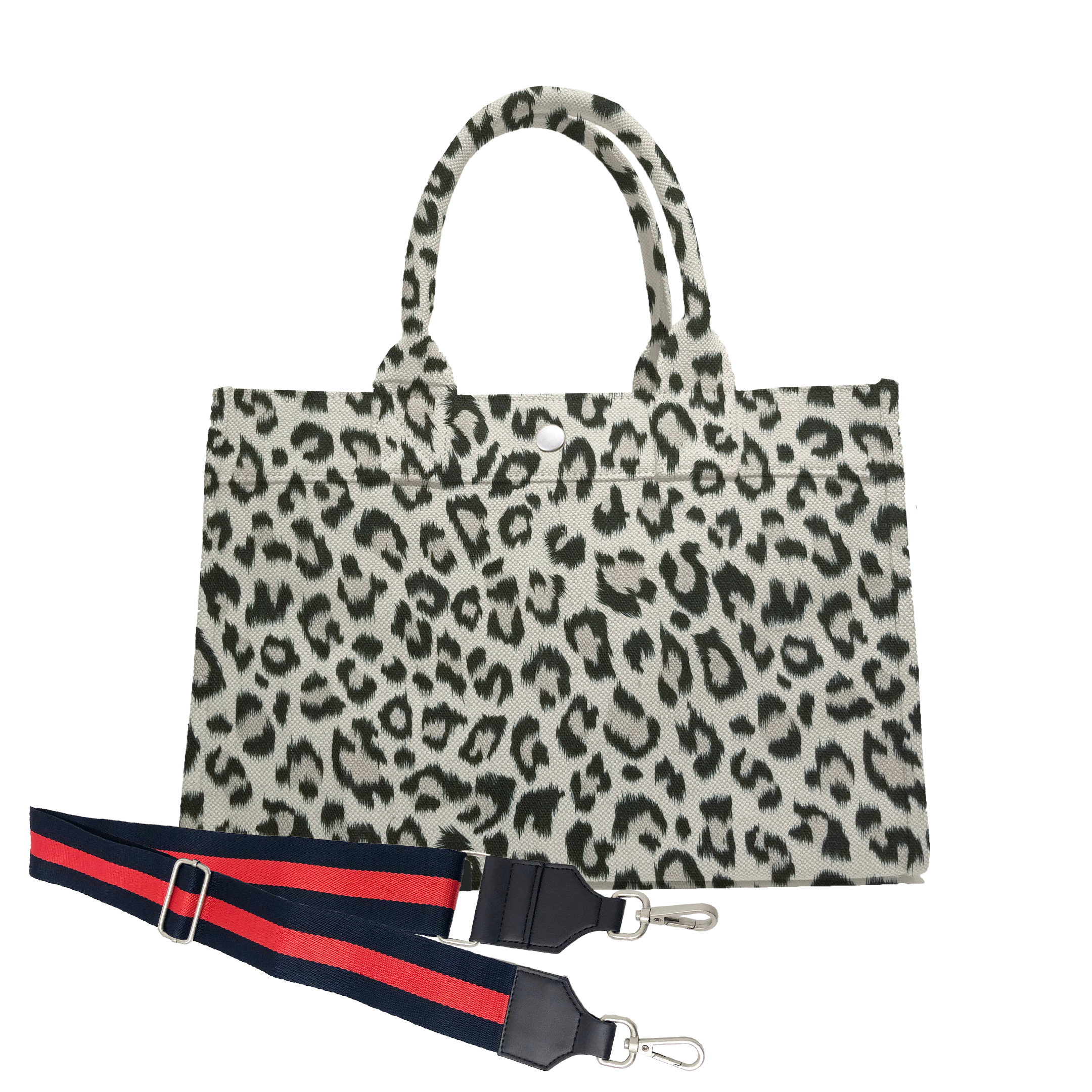 Split Letter Monogram Midi East West Bag: Leopard - Quilted Koala