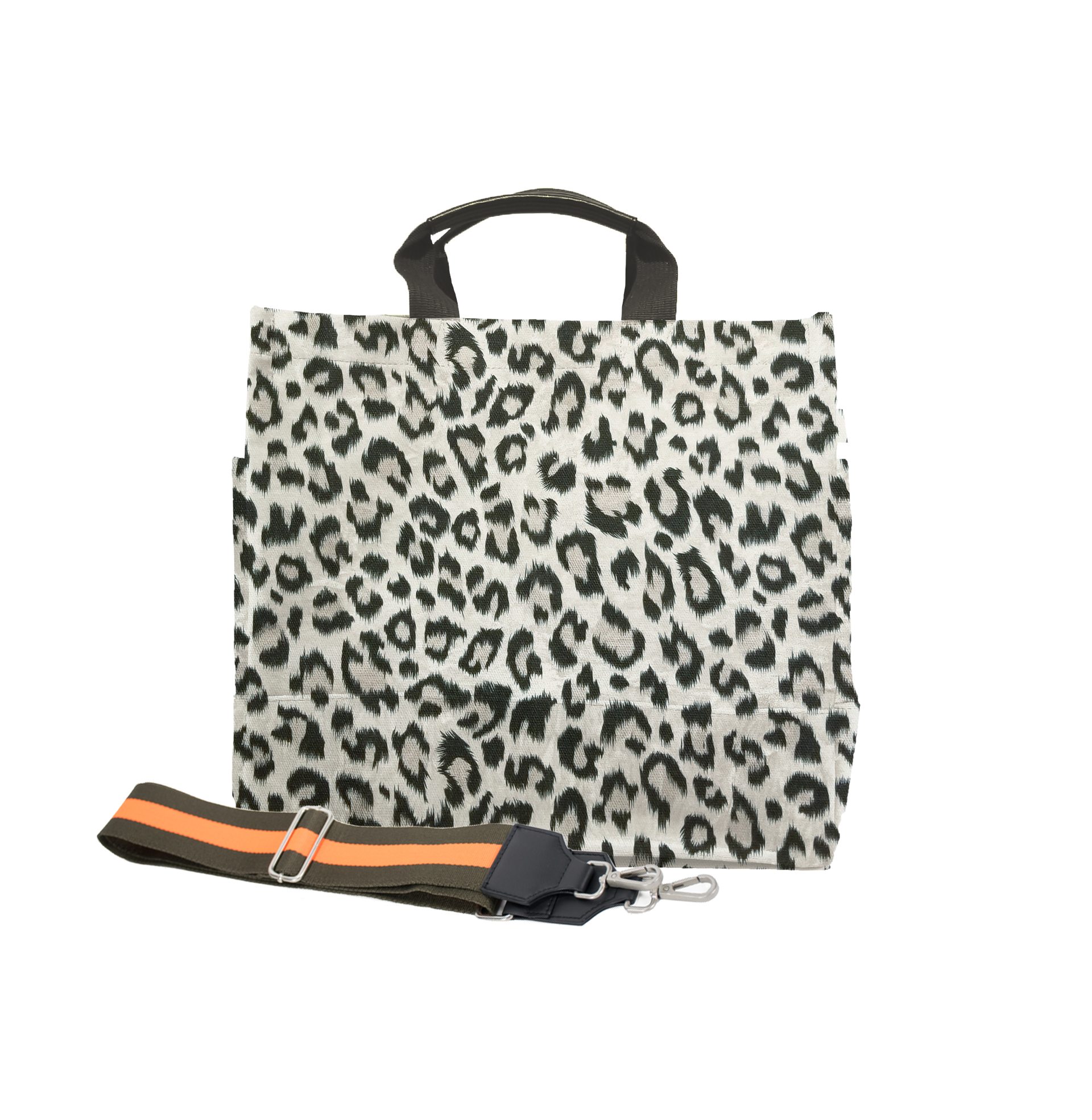Luxe North South Bag in Leopard - Quilted Koala