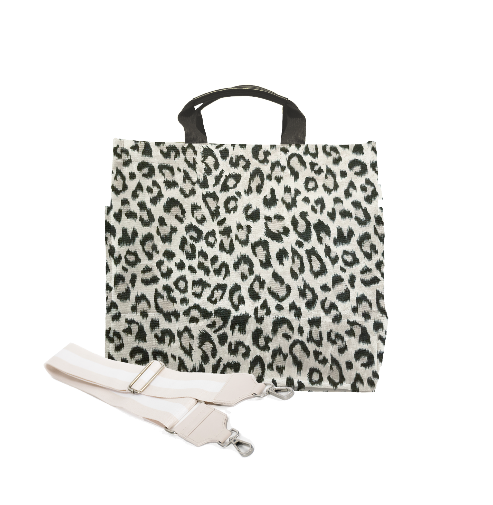 Luxe North South Bag in Leopard - Quilted Koala