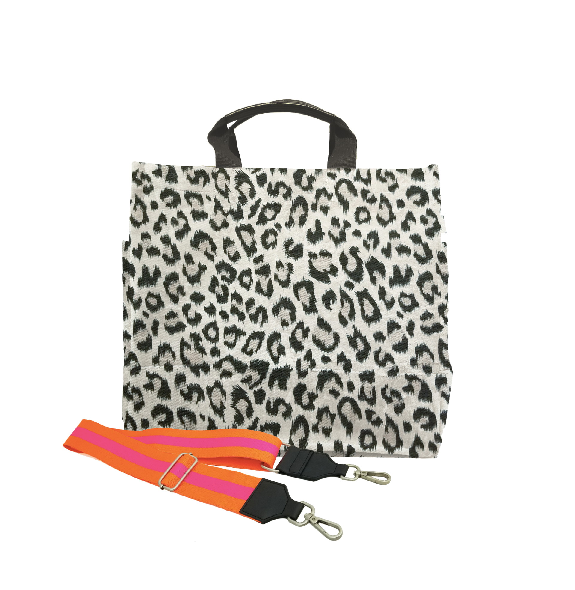 Luxe North South Bag in Leopard - Quilted Koala