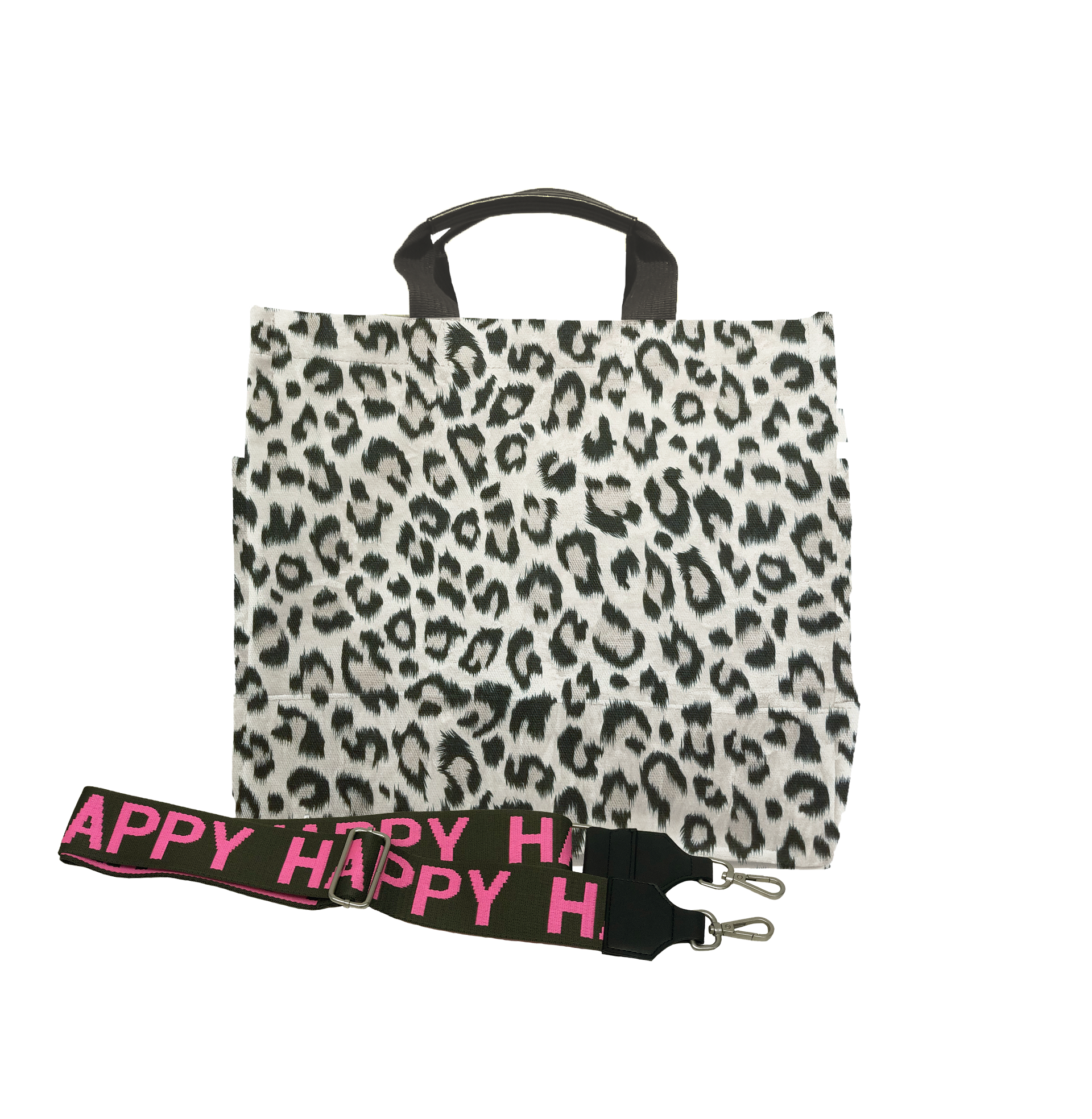 Luxe North South Bag in Leopard - Quilted Koala