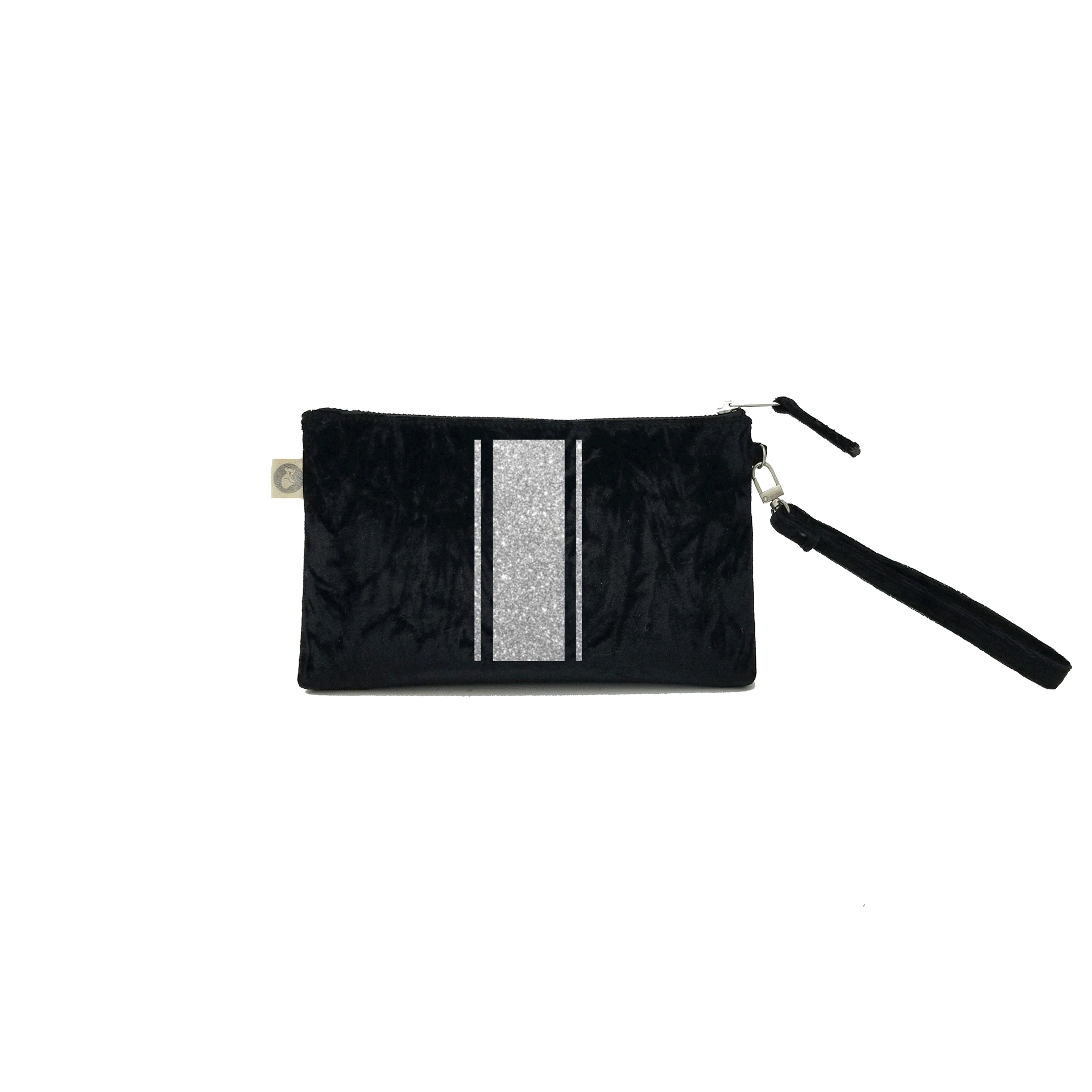 Black Velvet Mini Luxe Clutch (Choose your own Custom Embellishment!) - Quilted Koala