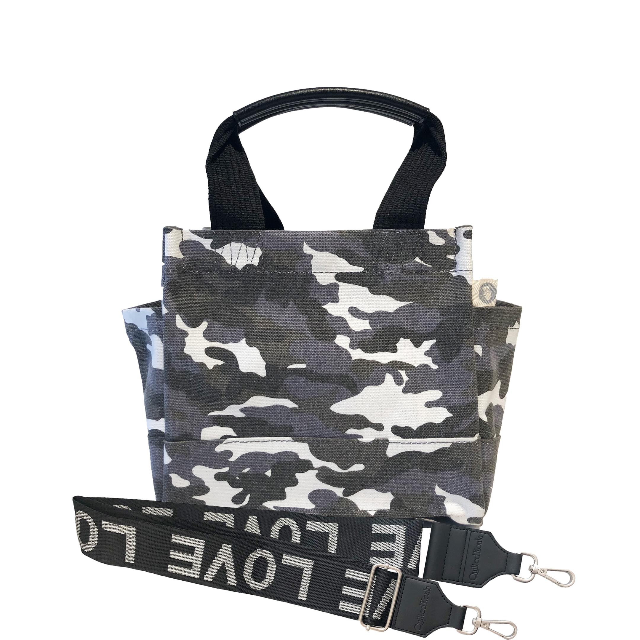 Mini Monogram Mini Luxe North South Bag: Grey Camouflage - Quilted Koala