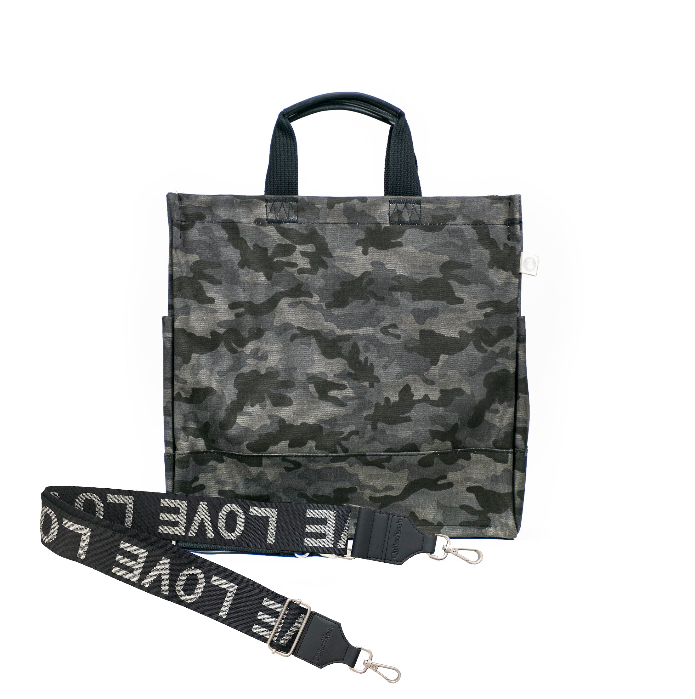 Mini Monogram Black Camo North South Bag - Quilted Koala