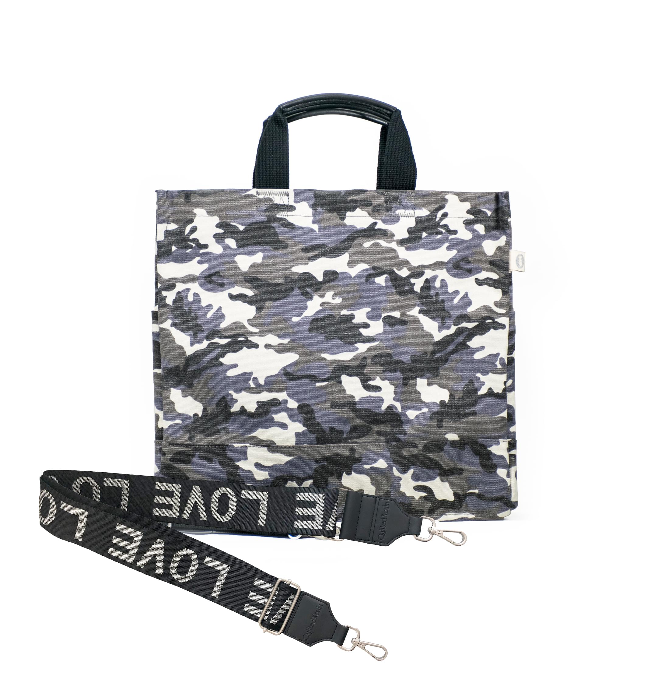 Mini Monogram Grey Camo North South Bag - Quilted Koala