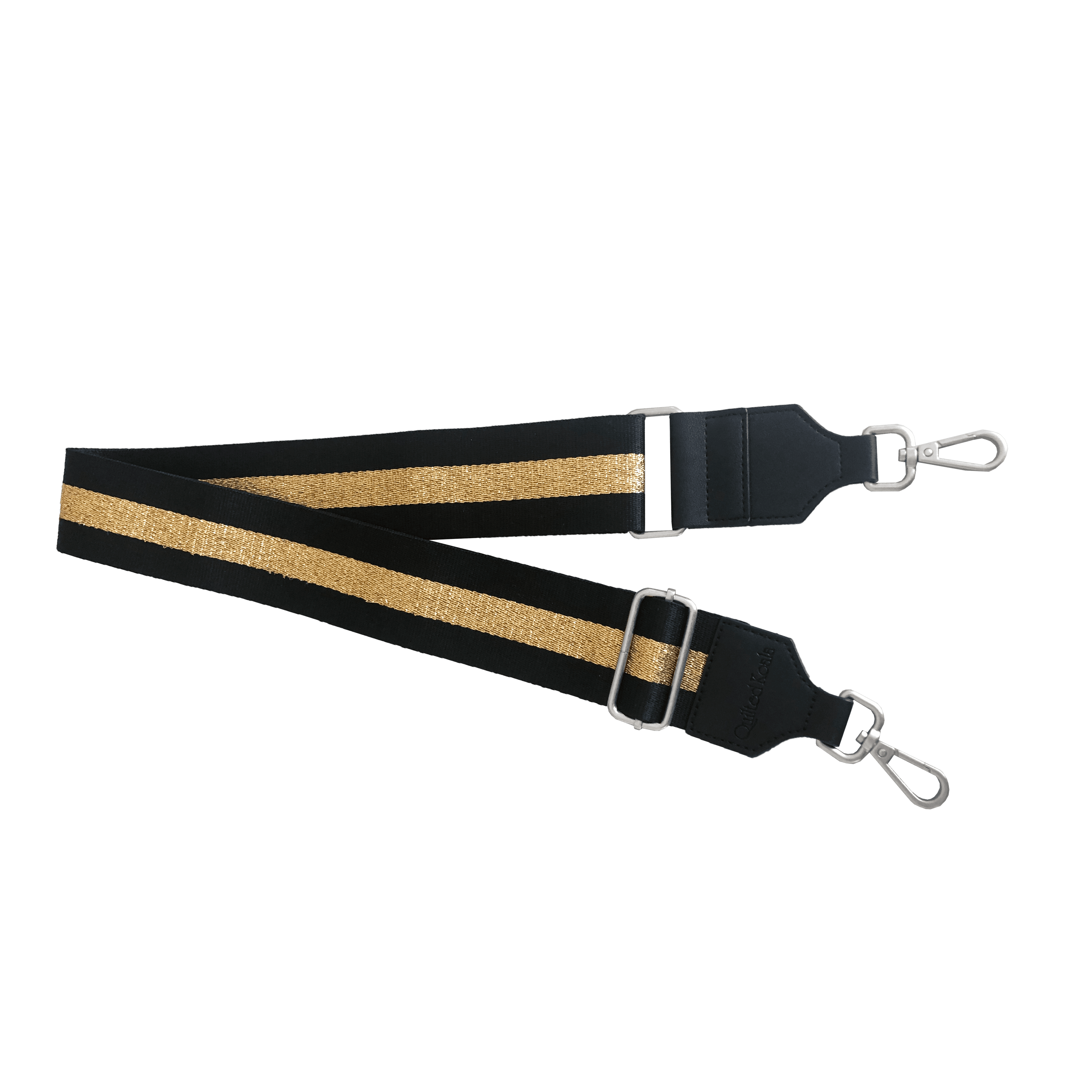 Black Camo Luxe North South Bag + FREE Gold Tassel + FREE Black Heart Charm + FREE Black/Gold Stripe Strap - Quilted Koala