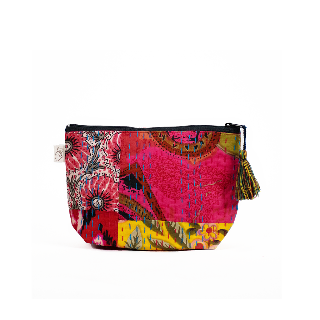 Koala Boho Collection: Makeup Bag in Bright Multi - Quilted Koala