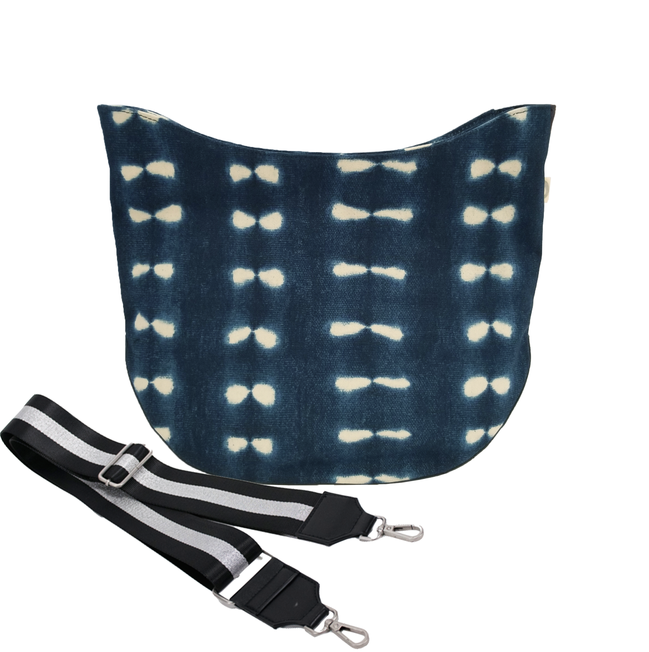 Monogram Stripe City Bag: Blue Shibori - Quilted Koala