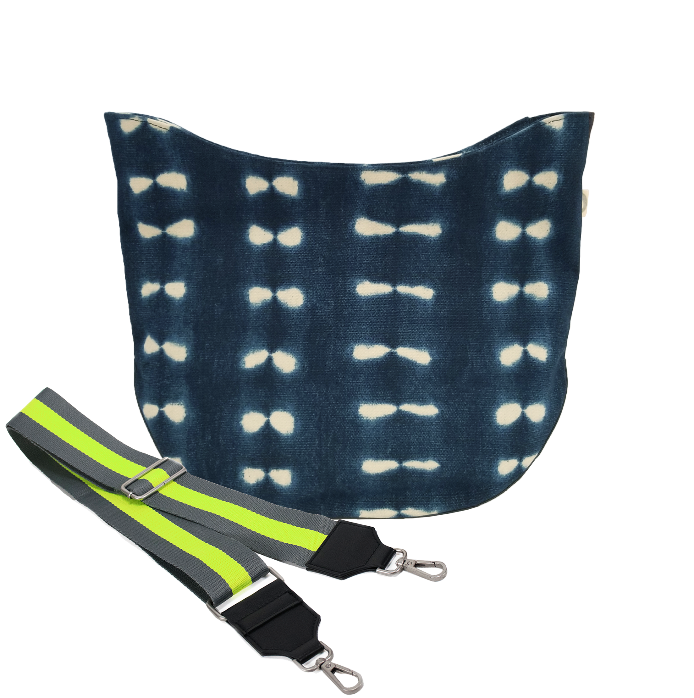 Monogram Stripe City Bag: Blue Shibori - Quilted Koala