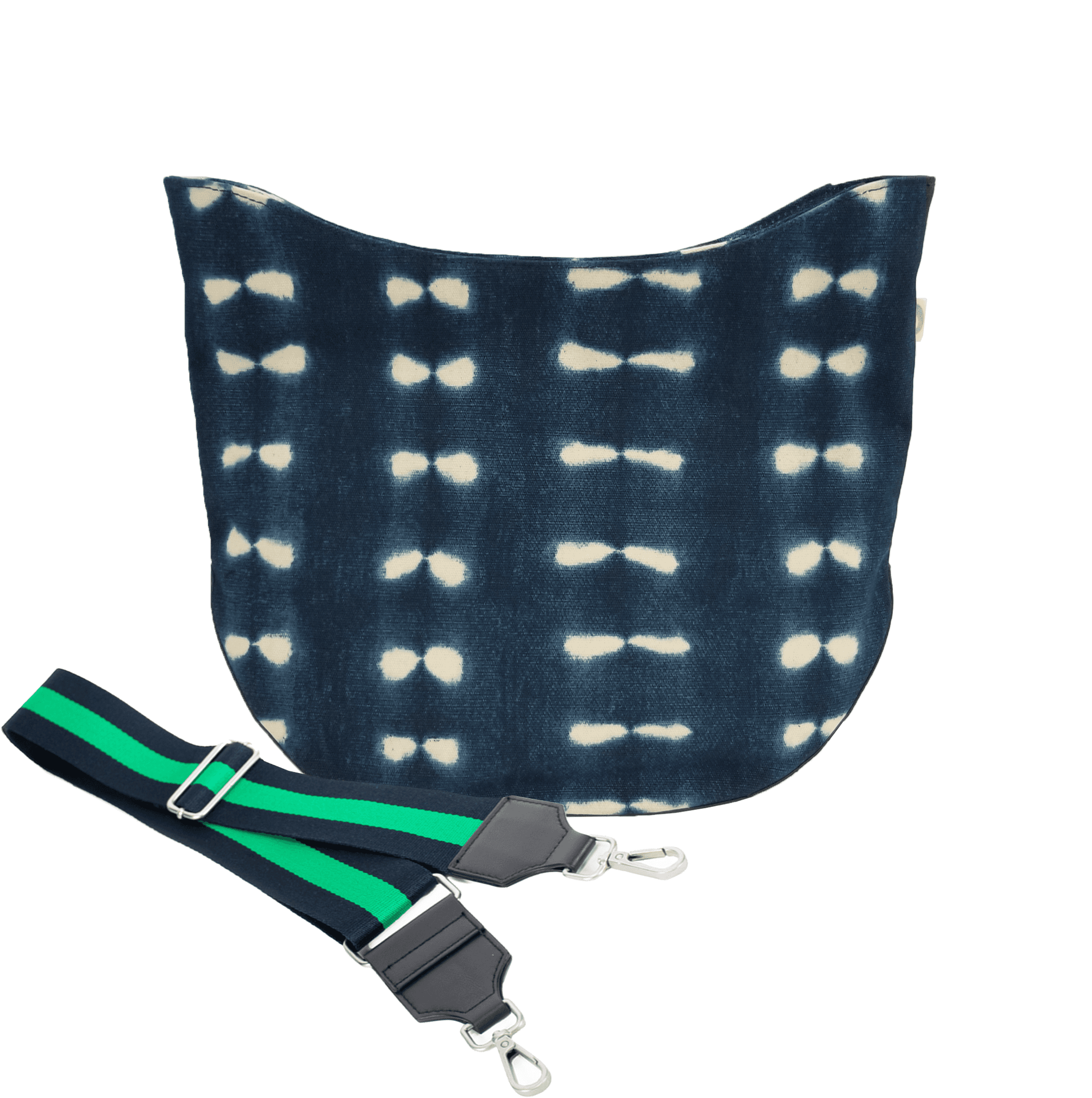 Monogram Stripe City Bag: Blue Shibori - Quilted Koala