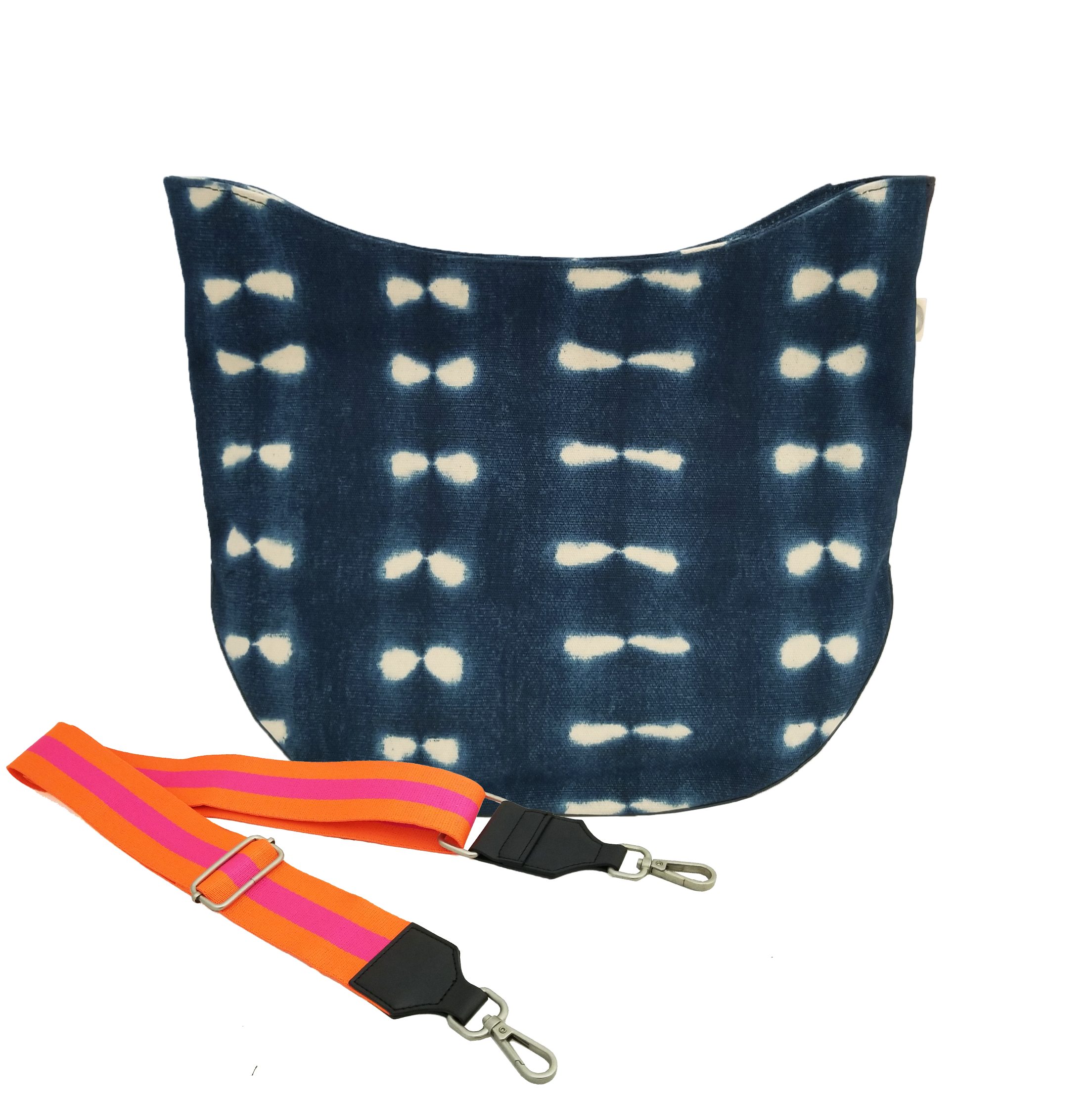 Monogram Stripe City Bag: Blue Shibori - Quilted Koala