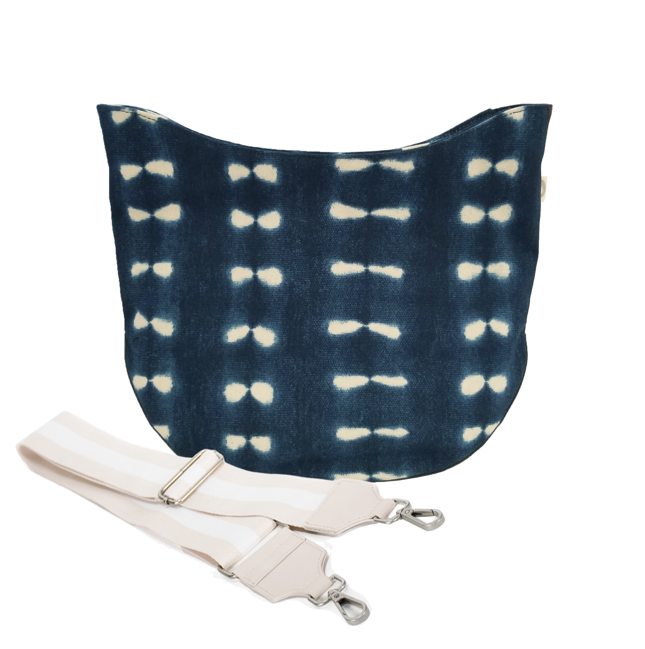 Monogram Stripe City Bag: Blue Shibori - Quilted Koala