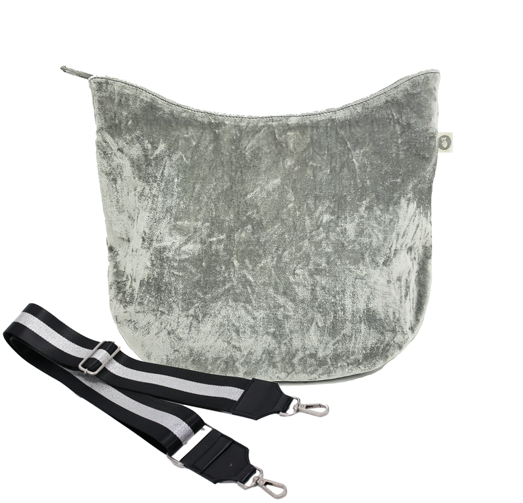 City Bag: Grey Velvet - Quilted Koala