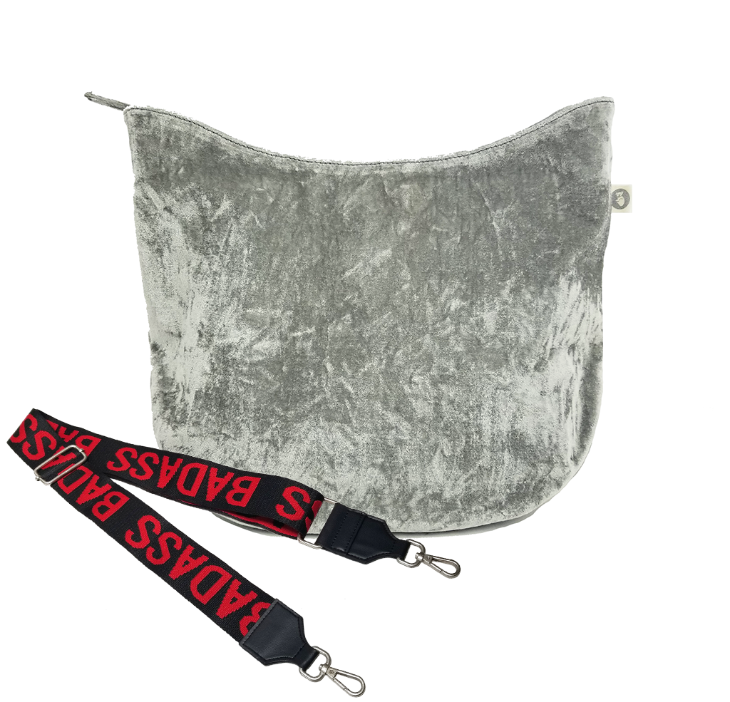 City Bag: Grey Velvet - Quilted Koala