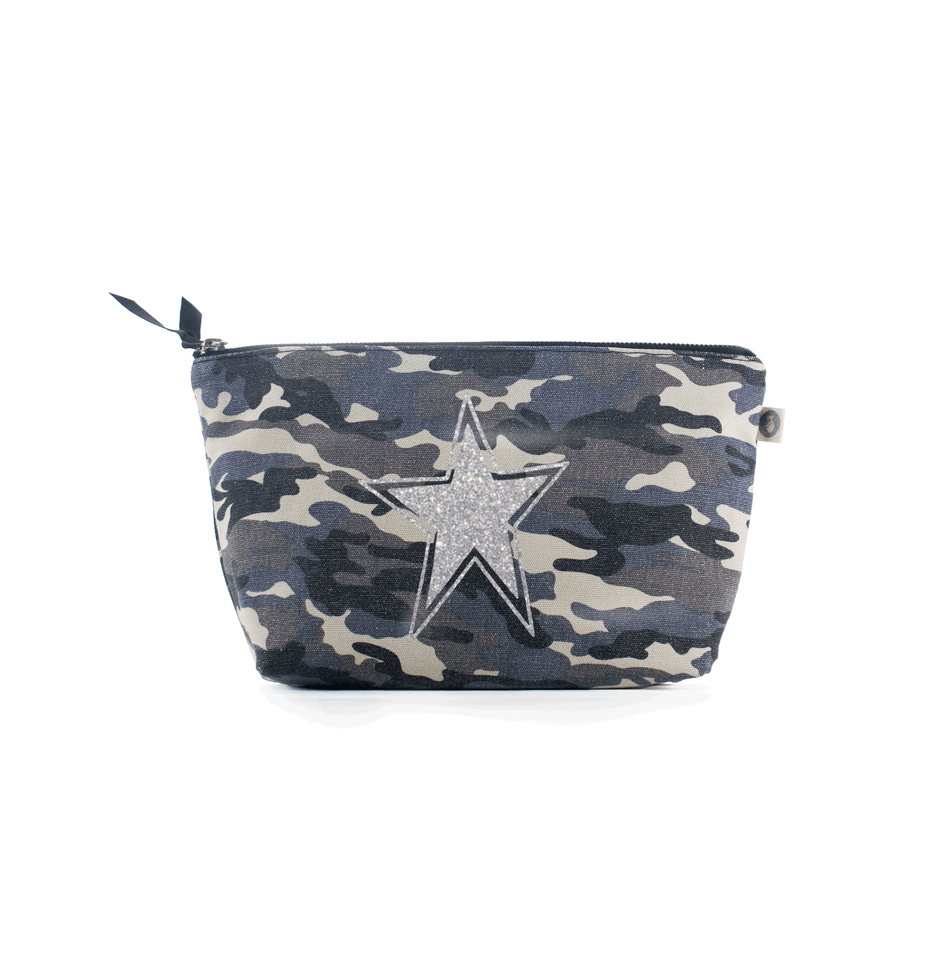 Clutch Bag: Grey Camouflage - Quilted Koala