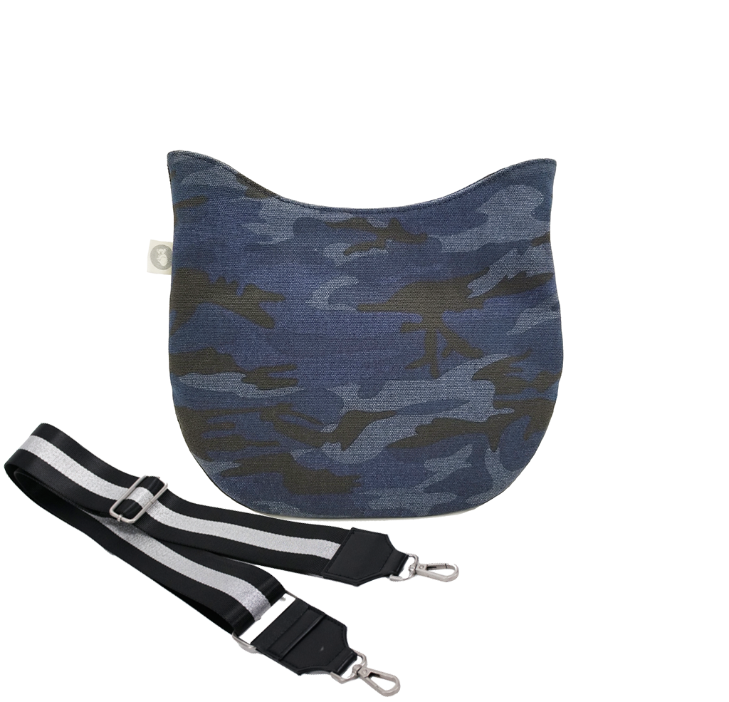 Mini City Bag: Dark Blue Camouflage - Quilted Koala