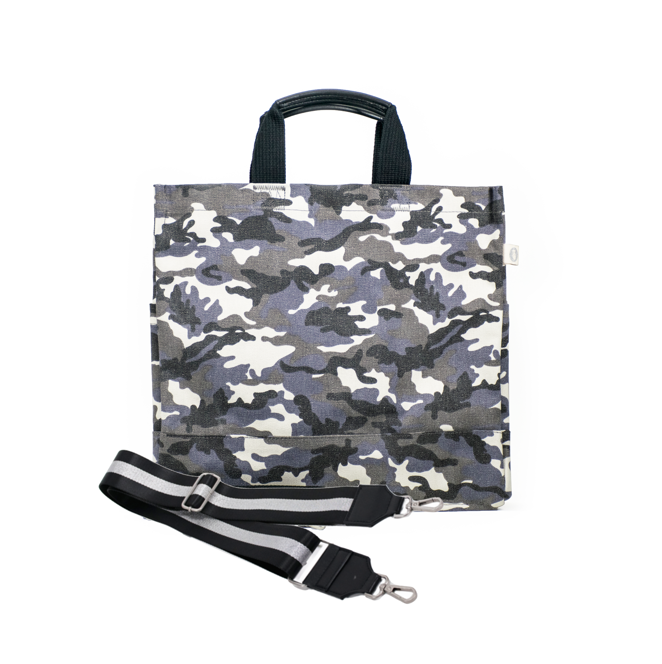 Luxe North-South Bag: Grey Camouflage - Quilted Koala