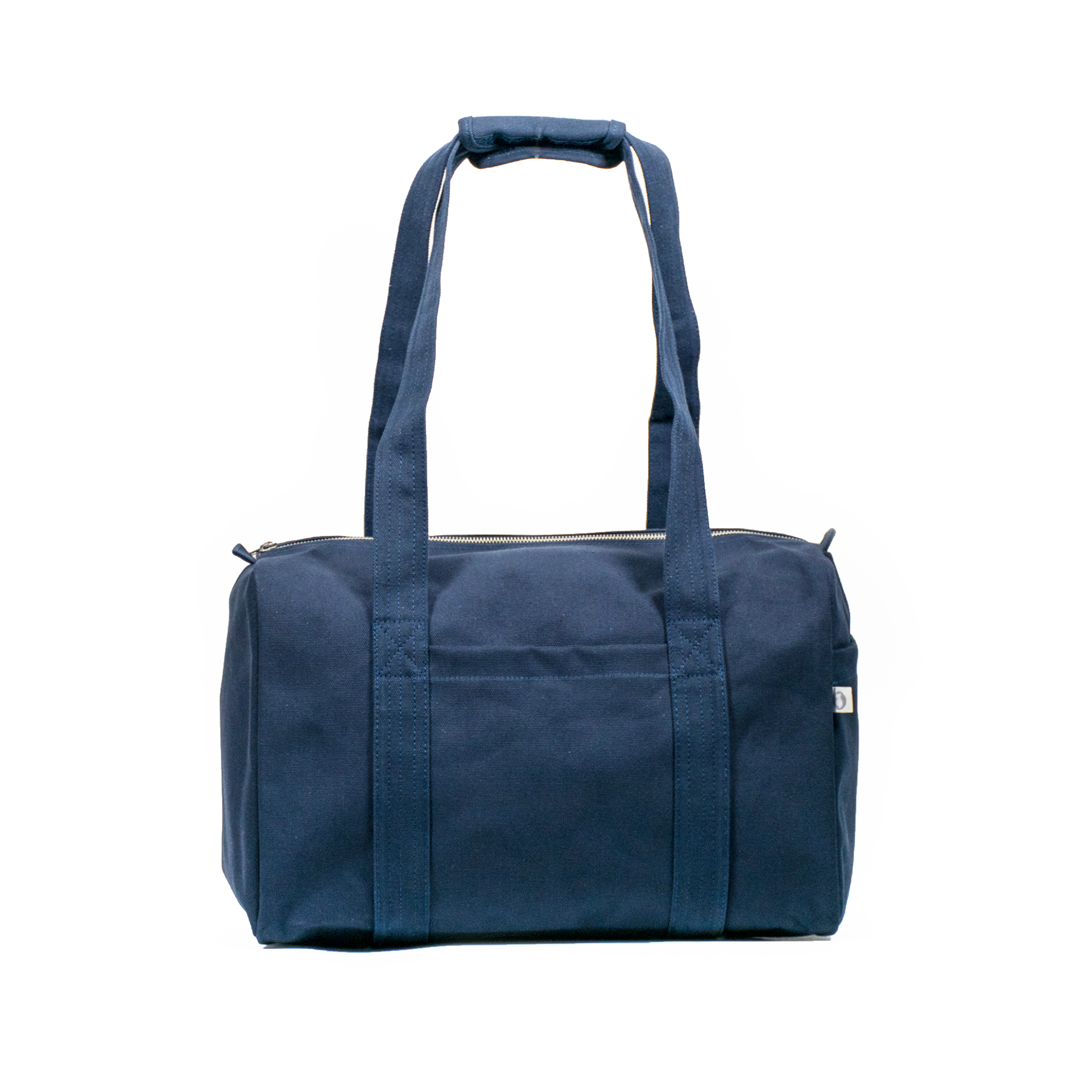 Small Duffel in Navy Canvas - Quilted Koala