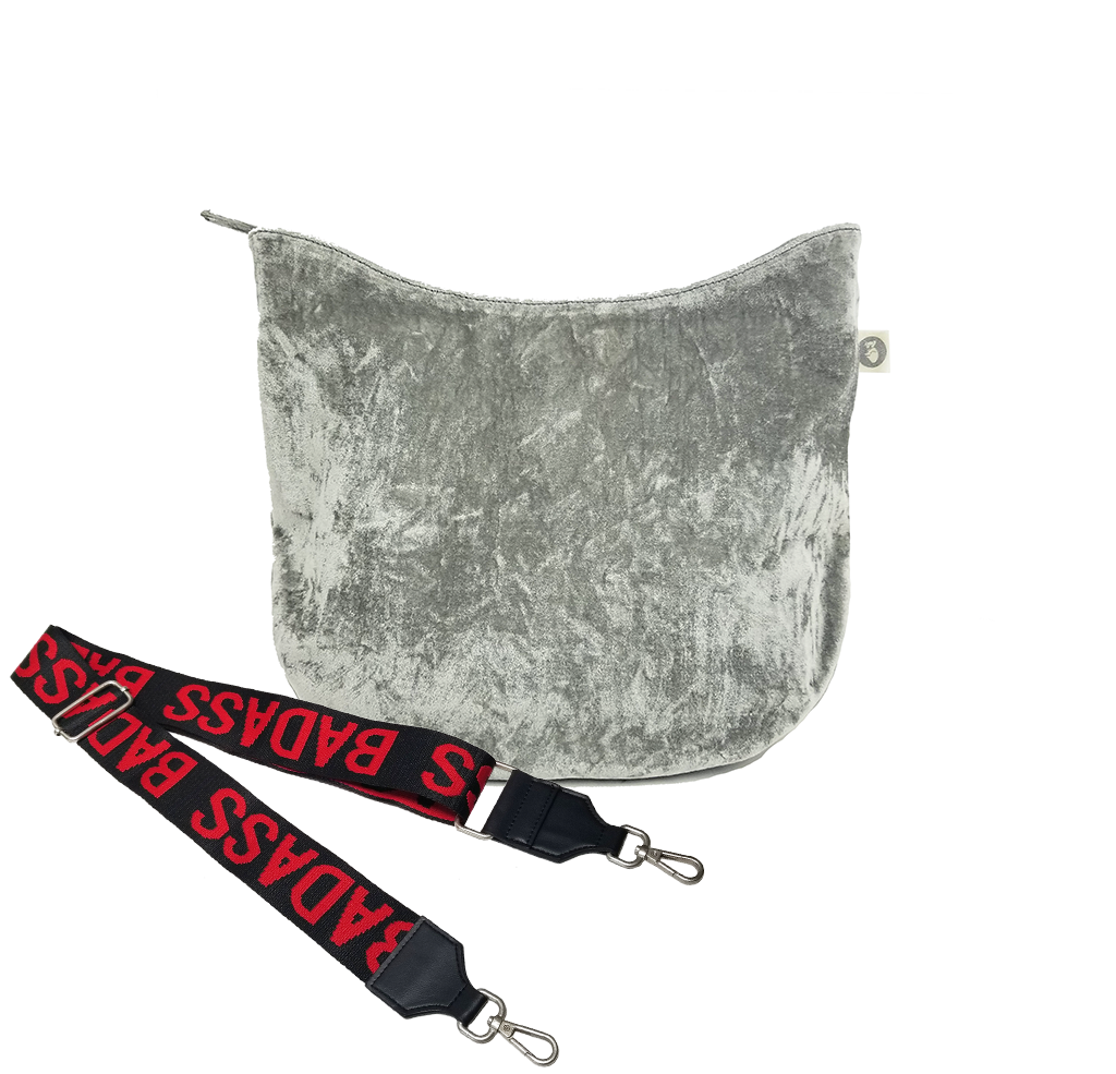 Mini City Bag: Grey Velvet - Quilted Koala